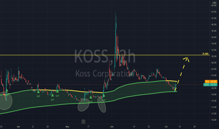 Koss corp stock price