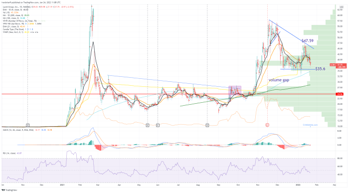 Lucid stock price history